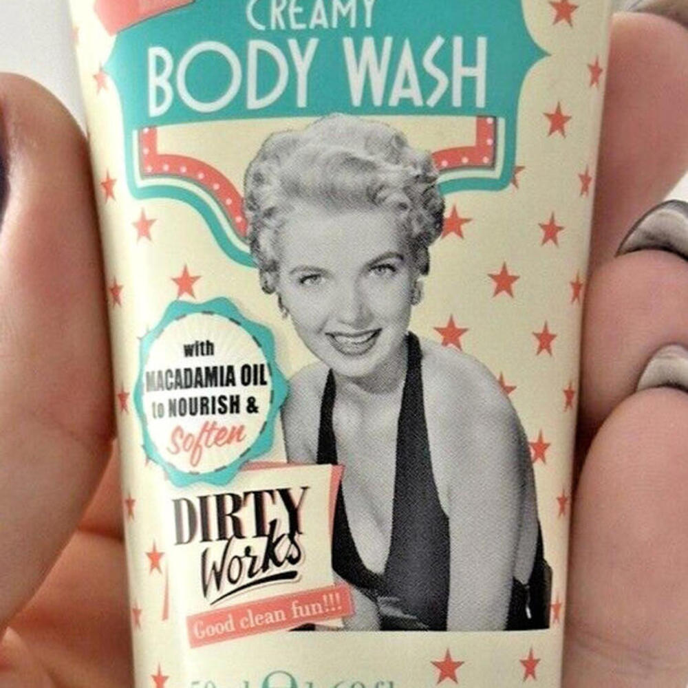 DIRTY WORKS MACADAMIA OIL TO NOURISH & SOFTEN CREAMY BODY WASH 1.69 OZ